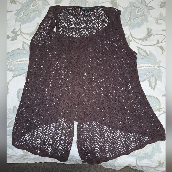 A Cable and Guage cotton and linen crocheted open cardigan duster. - Picture 4 of 5